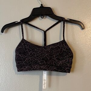 Lululemon Flow Y Bra *Nulu in Black & Pinkp. Size 4